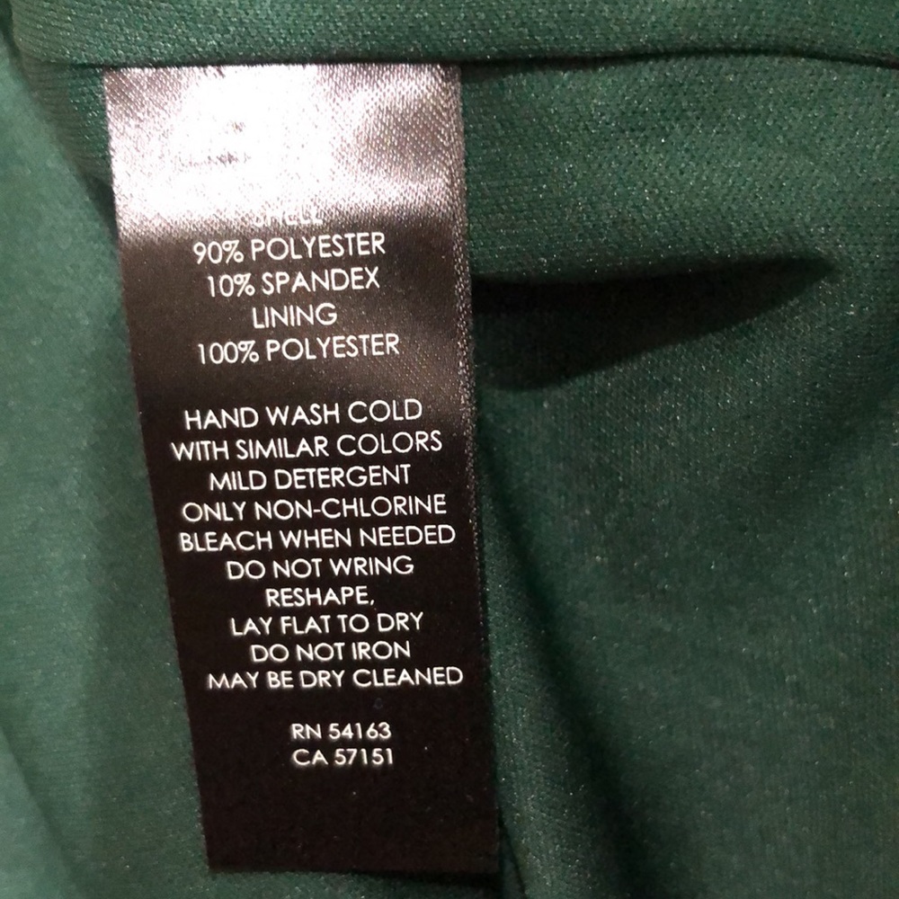 SOLD NWT JH Cocktail Dress Size 12 Dark Hunter Green Velvet Cowl Neck - Picture 9 of 11